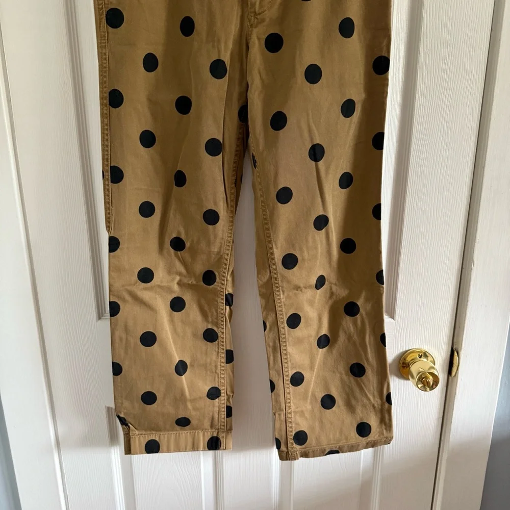 J.Crew Size 6 Chino Polka Dot Tan Khaki Pants - Picture 7 of 10